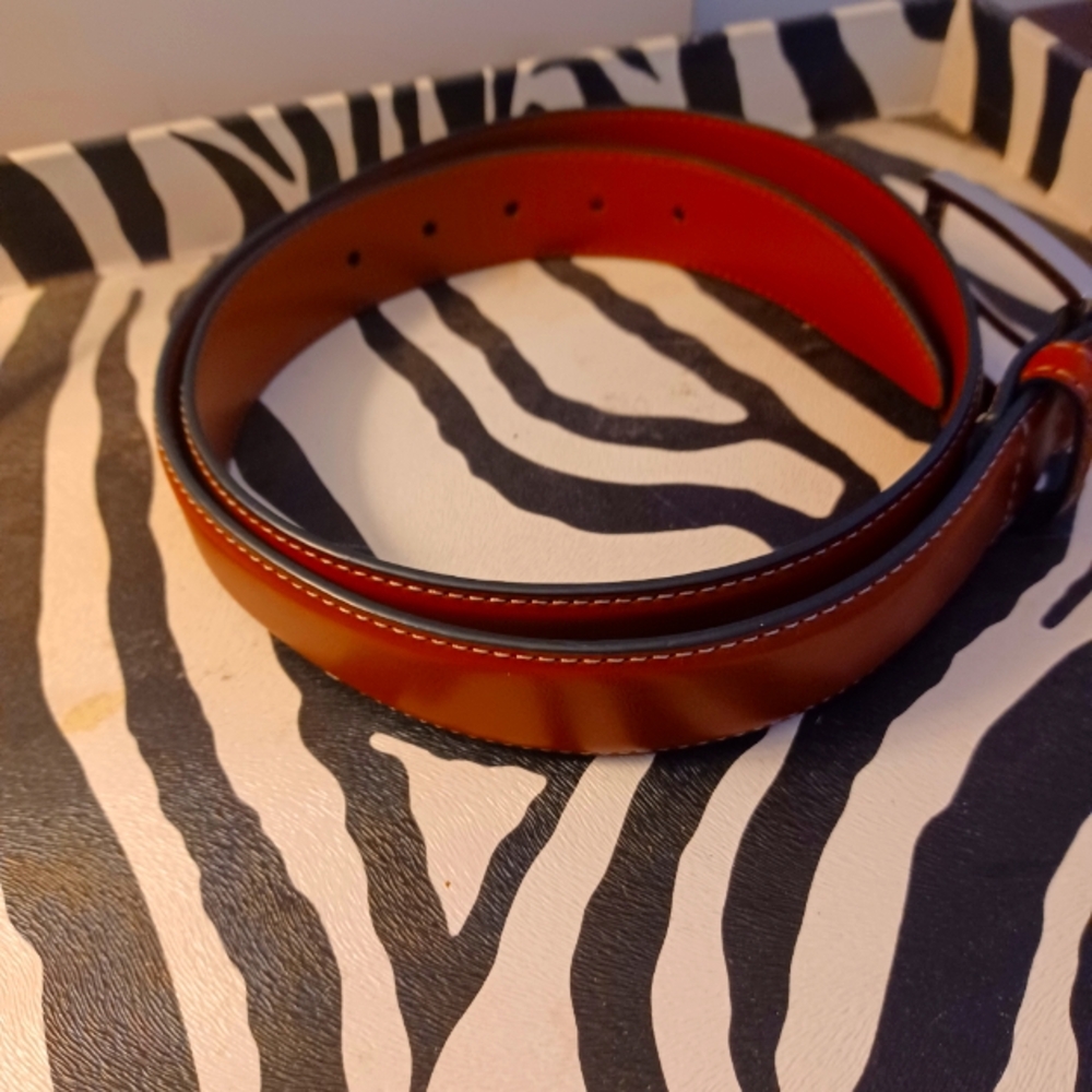 English Laundry Men's Brown Leather Belt EUC Size 38